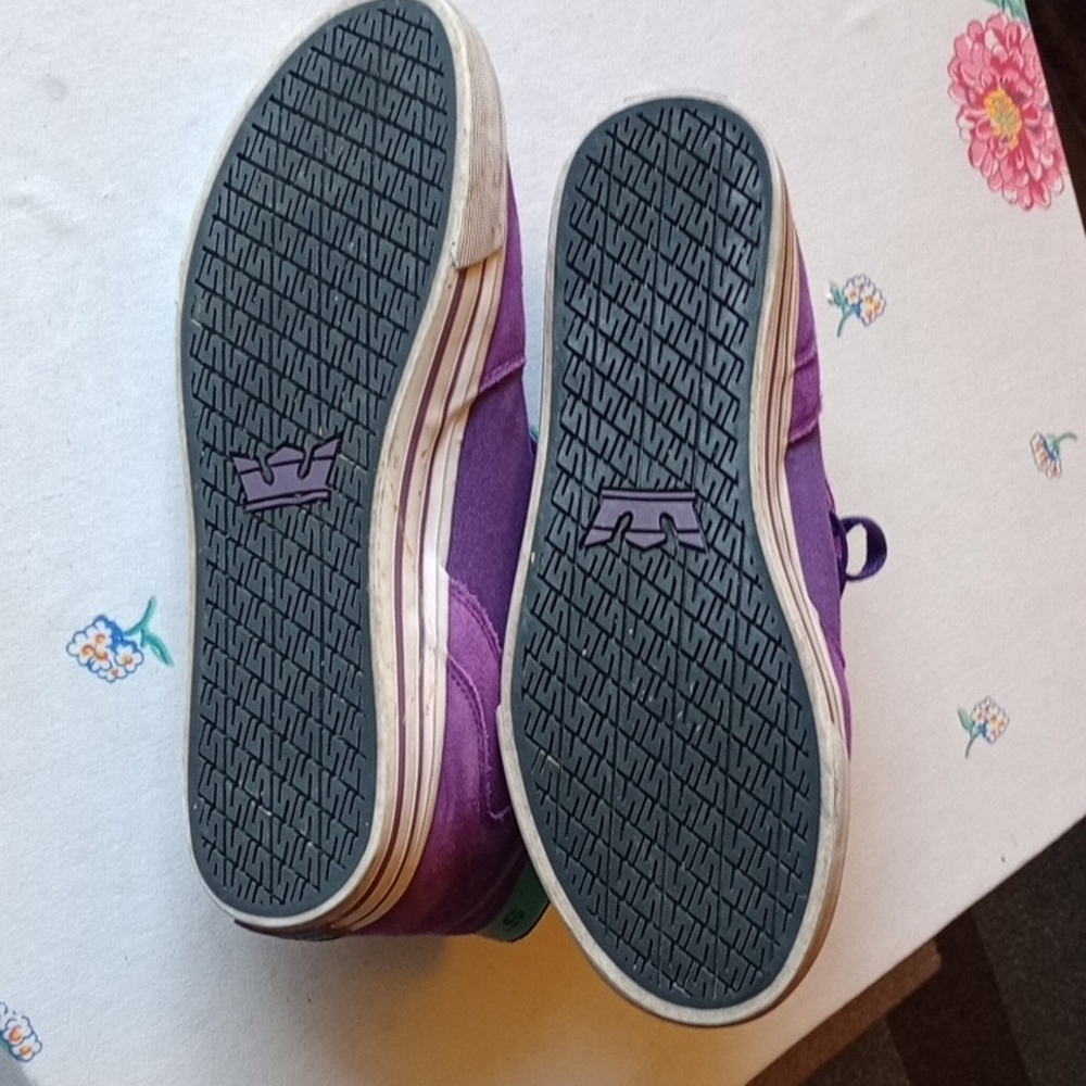 Supra Purple High-Top Sneakers Size 10.5 Used - Picture 4 of 8